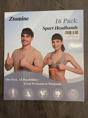 Sports Headbands pack of 16. Neutral colors. NEW